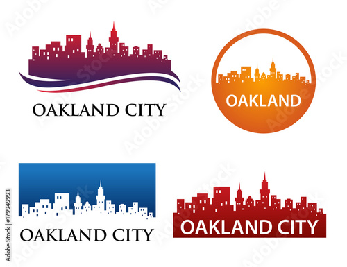 Oakland Skyline Logo Template
