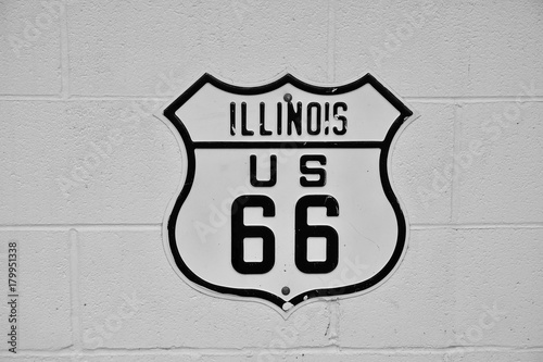 Route 66 sign in Illinois.