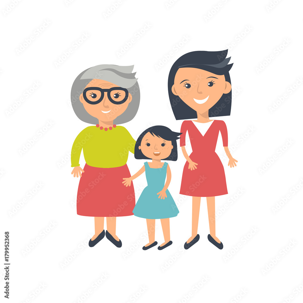 three ages of women from child to senior three ages of women from child to senior