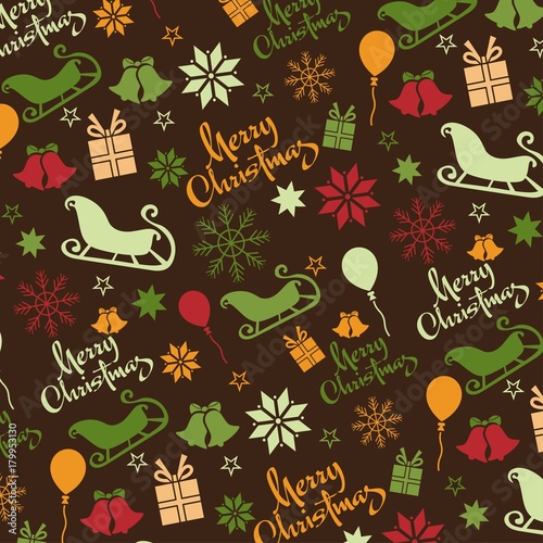 merry chrismas pattern vector desgin