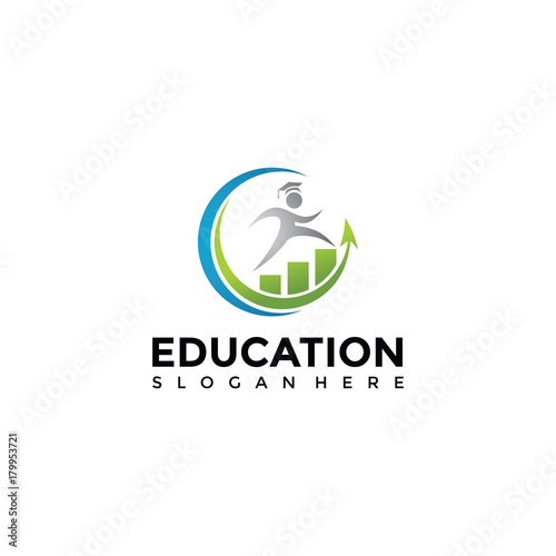 Finance Education Logo Template. Vector Illustrator Eps. 10