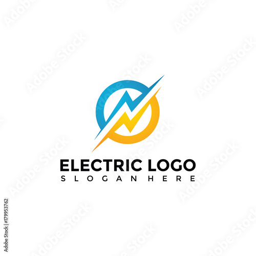 Electric Logo Template. Vector Illustrator Eps. 10