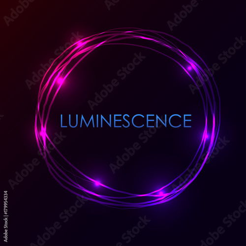 Fotografi Abstract light circles background. Vector illustration.