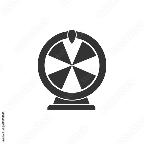 Fortune wheel icon. Simple gamble flat illustration