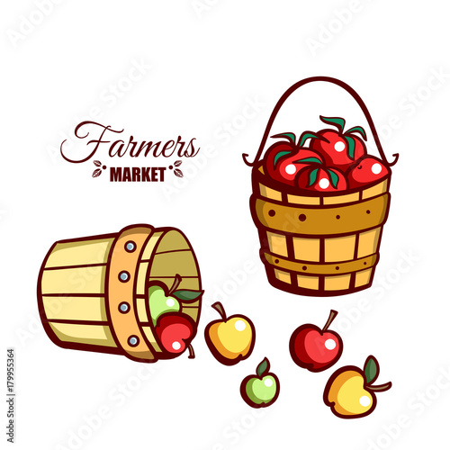 Farmers Market Apples Tomatoes
