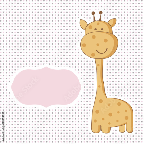 Baby girl arrival card