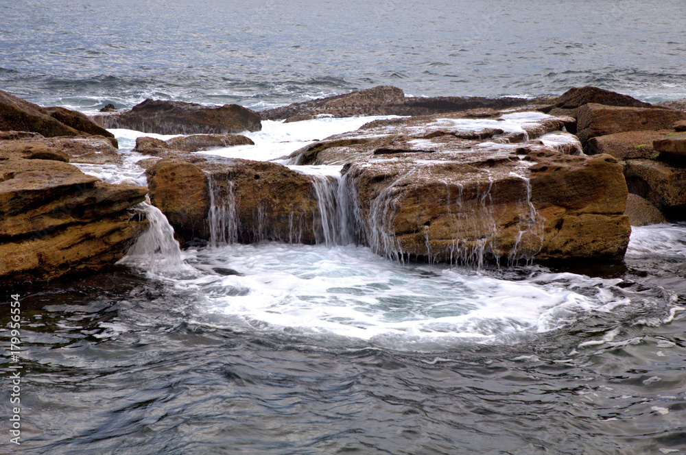 Ocean waterfall
