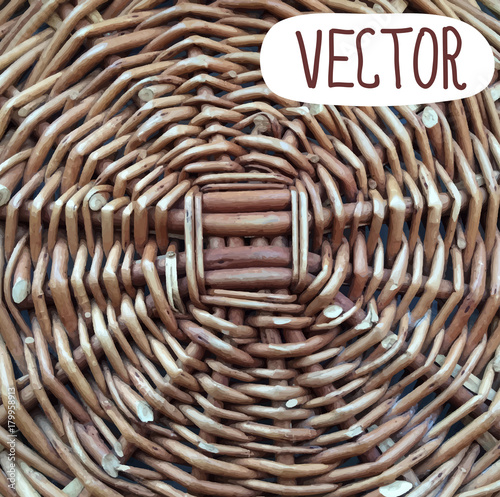 Handmade  wicker surface  natural colors background .