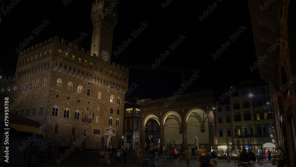 FLORENCE, ITALY,Palazzo Vecchio and the Piazza della Signoria,