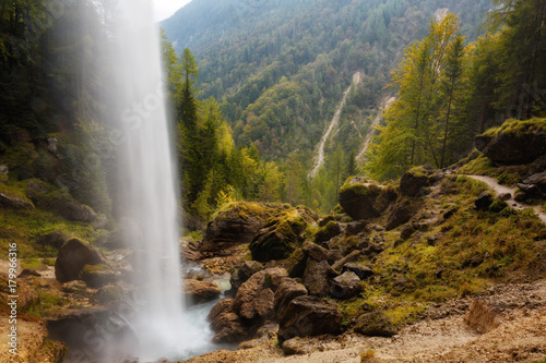 Slovenia, Perechnik waterfall in the Triglav National Park
