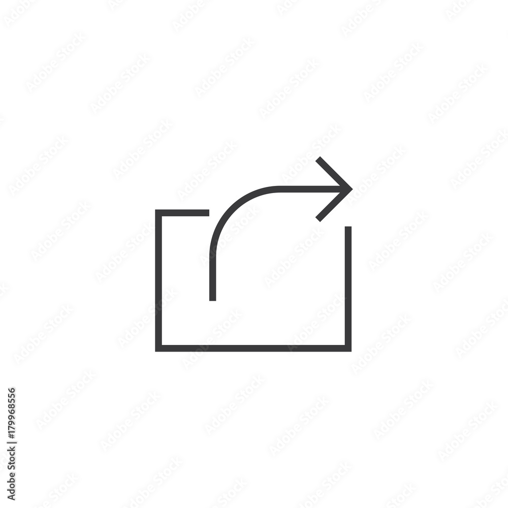 share Icon. line style vector illustration