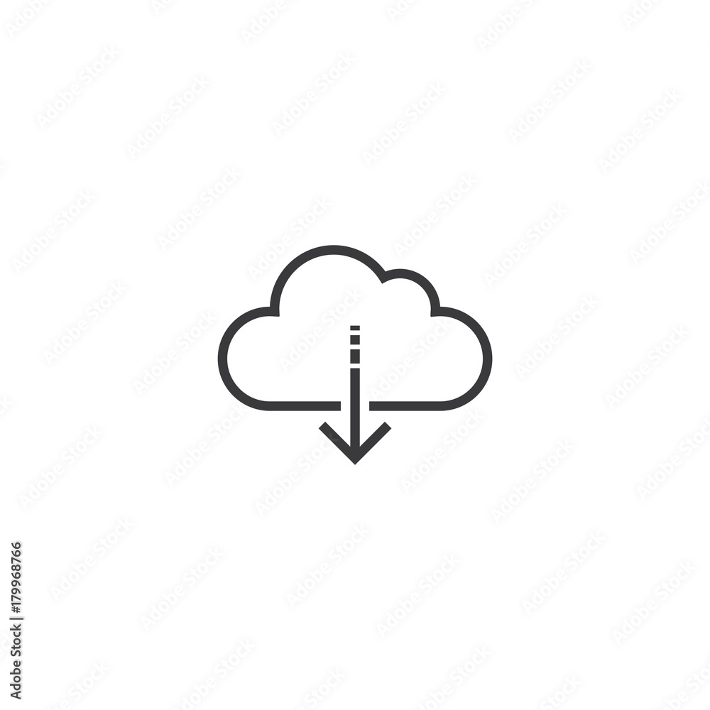 download Icon. line style vector illustration download Icon. line style vector illustration