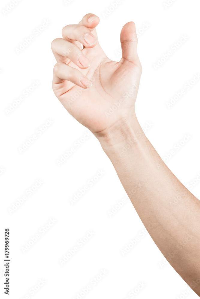 Close up Hand and arm on white background. Close up Hand and arm on white background.