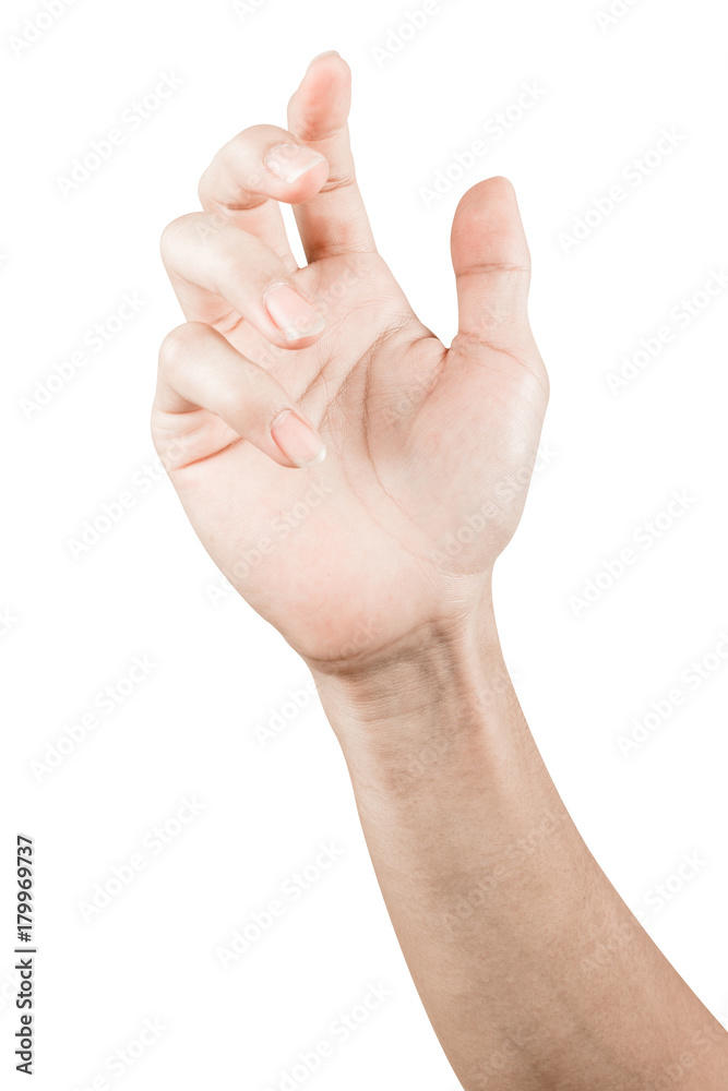 Close up Hand and arm on white background. Close up Hand and arm on white background.
