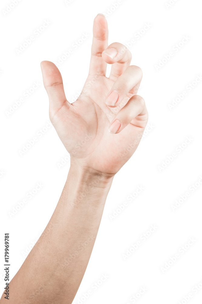 Close up Hand and arm on white background. Close up Hand and arm on white background.