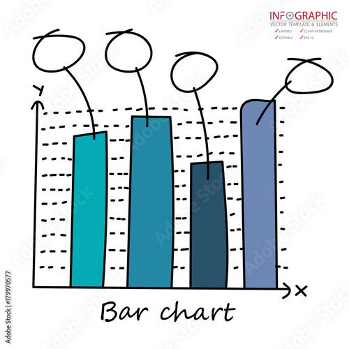 Vector hand drawn abstract element infographics. Design for business, finance template layout, brochure, workflow, information or presentation and other. Can add infodata and icon. Abstract 3D vector.