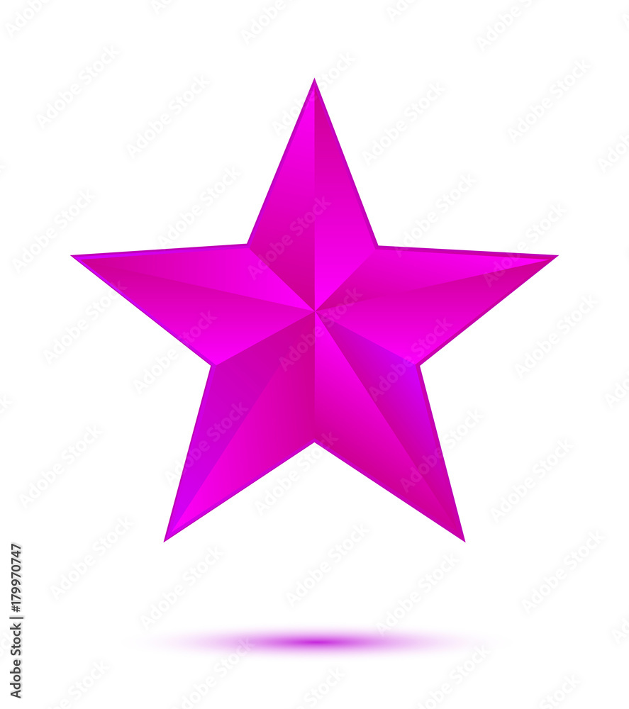 Violet star on white Violet star on white