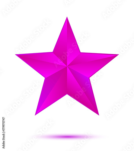 Violet star on white