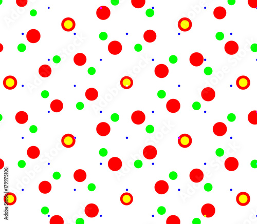 Fototapeta Naklejka Na Ścianę i Meble -  Dot pattern, vector random colorful polka dots. Abstract background. Modern fashion trendy trans pattern. Vector texture.