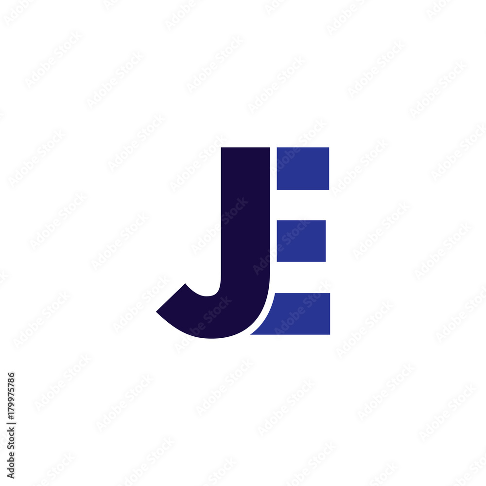 J E Letter Logo Vector J E Letter Logo Vector