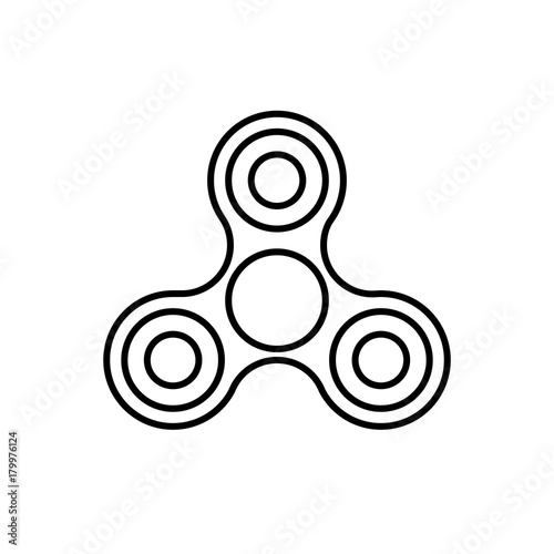 Spinner outline silhouette