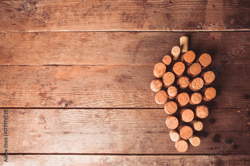 Wine corks on table