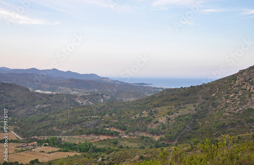 Evening landscapes of Spain - mountains  fields  valleys  villages