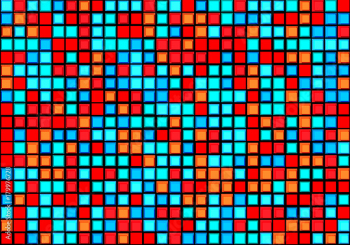 Blue and red Texture Pixels. Pixel Abstract Mosaic Design Background. Vector illustration.
