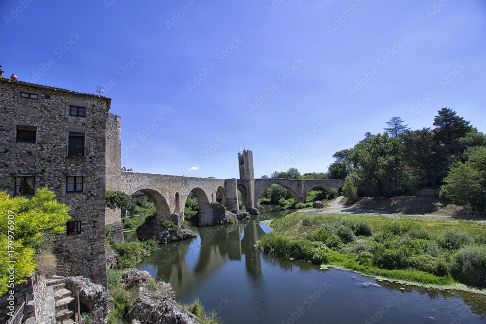 medieval bridge in ancient town
