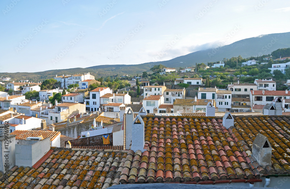 Evening panorama of the city of Cadaques