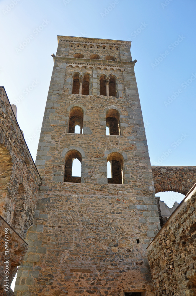 Medieval monastery Sant Pere de Rodes in Spanish Catalonia