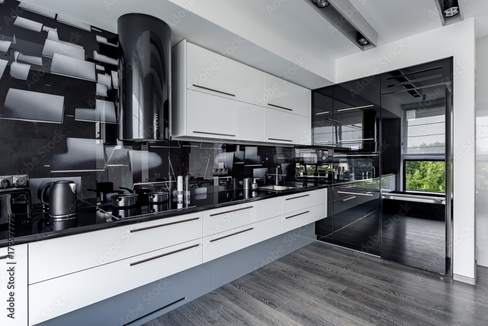 Kitchen with white cupboards Kitchen with white cupboards