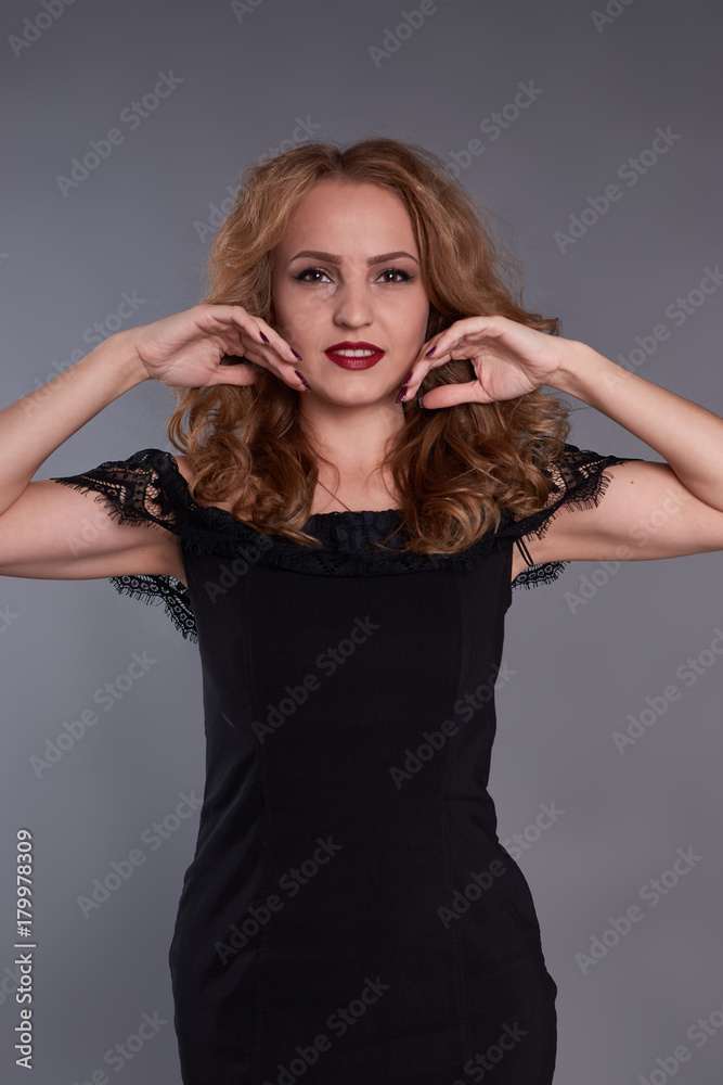 Fototapeta premium Beautiful girl background isolated