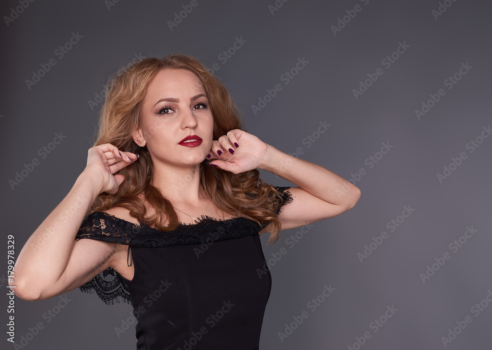 Fototapeta premium Beautiful girl background isolated