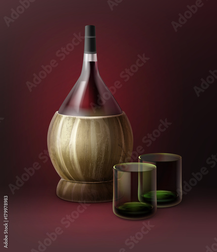 Vector fiasco bottle