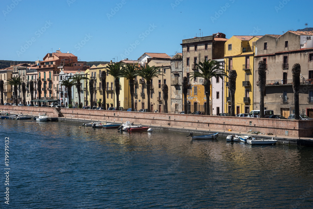 Obraz premium Altstadt von Bosa in Sardinien, Italien