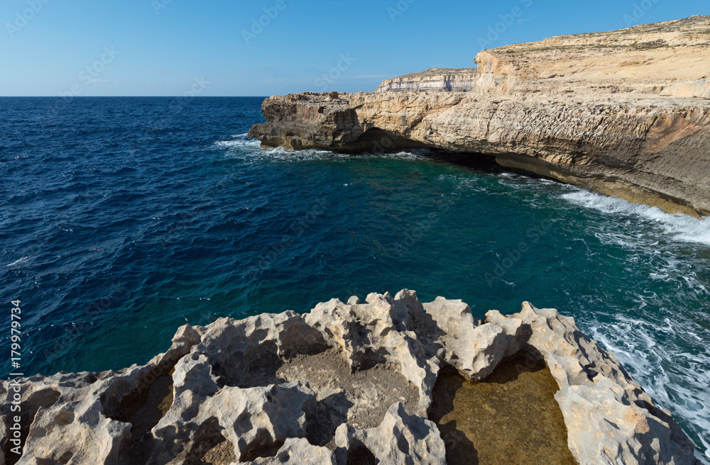 Coast of the island of Gozo (Malta)