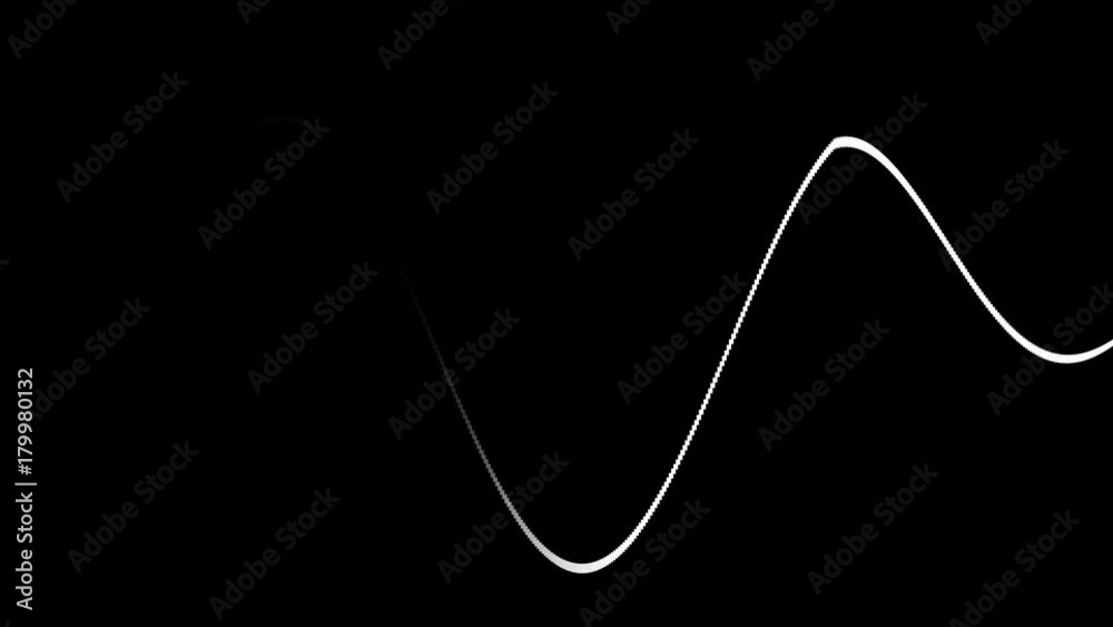 Sinus function on black background