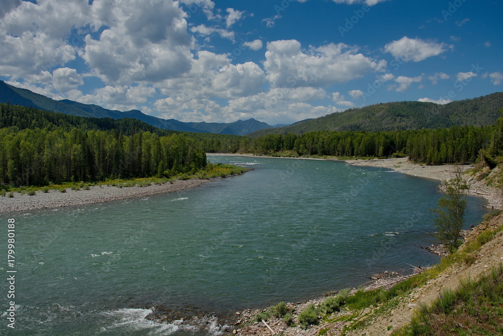 Summer on the rivers of Mountain Altai