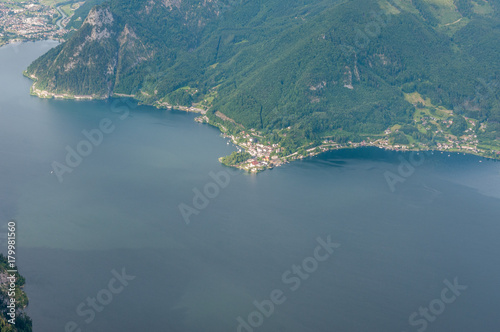 view to Traunkirchen from Traunstein