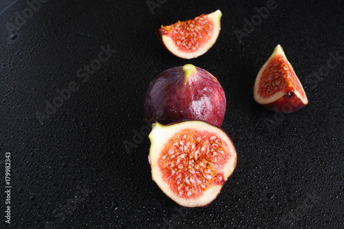 figs on a black background