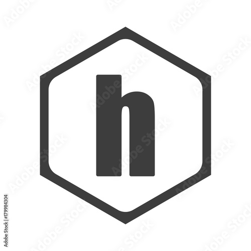 ikona sześciobok z zaokrąglonymi wewnątrz krawędziami