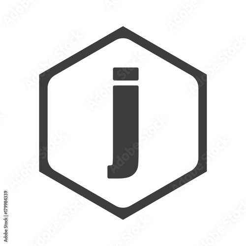 ikona sześciobok z zaokrąglonymi wewnątrz krawędziami