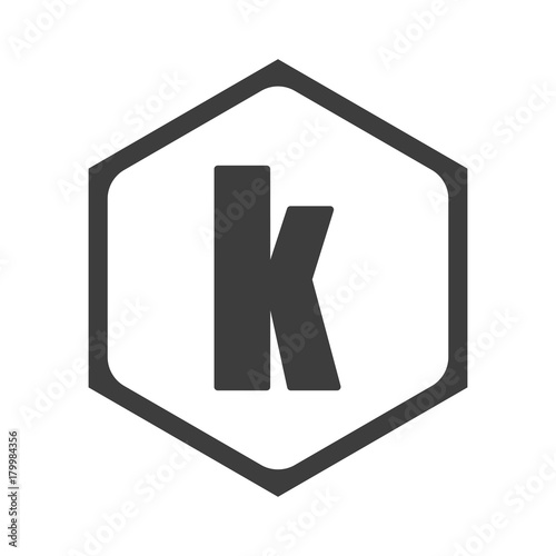 ikona sześciobok z zaokrąglonymi wewnątrz krawędziami