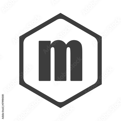 ikona sześciobok z zaokrąglonymi wewnątrz krawędziami