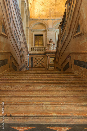 The stairway of the General Archive of the Indies