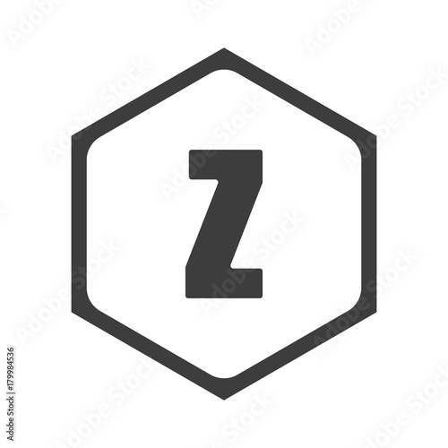 ikona sześciobok z zaokrąglonymi wewnątrz krawędziami