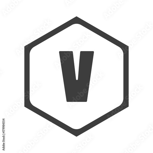 ikona sześciobok z zaokrąglonymi wewnątrz krawędziami