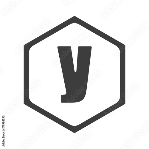 ikona sześciobok z zaokrąglonymi wewnątrz krawędziami