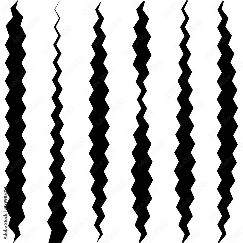 Creaking Vector Set cracks from the earthquakes, the seismo dangerous vector crack on ...